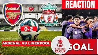 Arsenal vs Liverpool 0-2 Live Stream FA Cup Football Match Score reaction Highlights Vivo Gunners FC