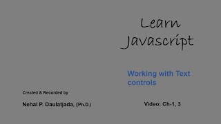 Learn Javascript: Working with Text control - One to Another control