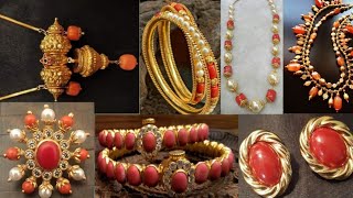 గోల్డ్ పగడాల జ్యూలరీ డిజైన్స్ |Latest Gold Special Coral Jewellery Designs with Weight \u0026 Price 2023