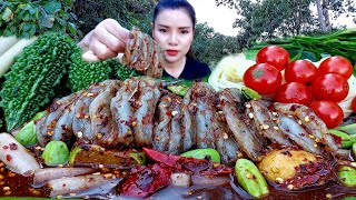 ตำกุ้งสดสายบัวกรอบ เผ็ดนัวปลาร้าเเกล้มมะระชะอมหอมๆ|ส้มซ่าพาเเซ่บ 9 ธันวาคม ค.ศ. 2022