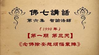 《念佛除妄想煩惱業障》【佛七講話】 智諭老和尚 三寶弟子恭誦 【第六集】【1990年】【第一期  第3天】