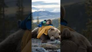 Unbelievable Friendship Between a Child \u0026 a Bear!