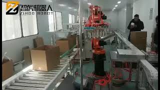 工业机器人自动装箱码垛 智虎机器人Industrial robot automatic packing and palletizing