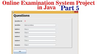 Online Examination System project in java Part 5