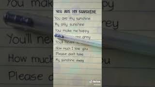 YOU ARE MY SUNSHINE SONG WITH LYRICS