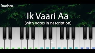 Ik Vaari Aa (Raabta) | Easy Piano Tutorial with Notes | Perfect Piano
