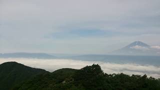 雲海に富士山が見えた金時山（2017年7月16日）