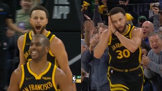 Stephen Curry was so hyped after his crazy dagger 3 vs Celtics