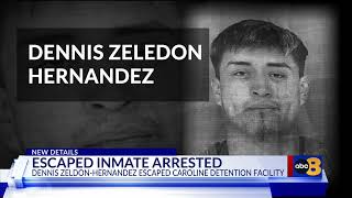 Detainee who escaped Virginia detention facility apprehended