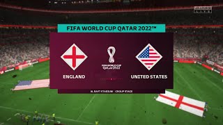 FIFA 23 - England vs USA - FIFA World Cup 2022 Group Stage match | 4k