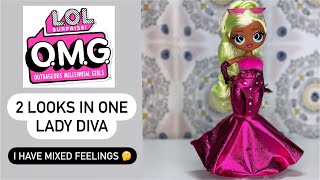 LOL OMG House of Surprises Lady Diva Two Looks in One unboxing and review!