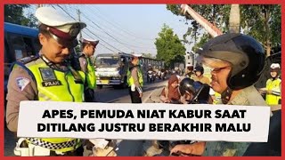 Apes, Pemuda Niat Kabur Saat Hendak Ditilang Justru Berakhir Malu