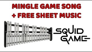 SQUID GAME 2 MINGLE GAME SONG on Glockenspiel (round and round) transcription  sheet music score pdf