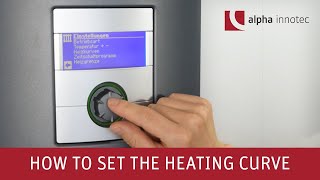 alpha innotec service: How to set the heating curve on an alpha innotec heat pump