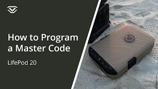 How to program a master code - LifePod 20