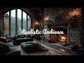 🔥 Cozy Rain & Fireplace in Scottish Castle | No Ads | Sleep, Relax & Focus 🌧️🏰