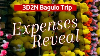 Gastos reveal for our 3D2N Slow travel in Baguio (Jan2024)