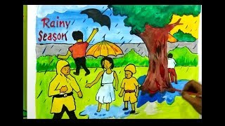 35 Ideas For Rainy Season Pavsat Khelnari Mule Drawing Cine Regard