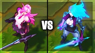 Battle Academia Katarina vs Death Sworn Katarina Epic Skins Comparison - League of Legends