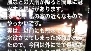 浦添市　大雨で冠水！　なぜ水に飛び込むだ？？