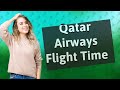 How long is the connecting flight time for Qatar Airways?