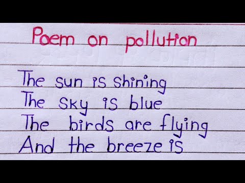 How do you write a pollution poem?