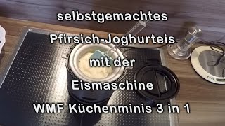 Pfirsich-Joghurt-Eis selbst herstellen mit der Eismaschine von WMF Küchenminis 3 in 1