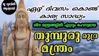 #കാര്യസാദ്ധ്യം.തുമ്പുരു രുദ്രമന്ത്രം ഏഴുനാൾ ജപിക്കുക.Thumburu rudra Mantra