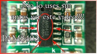 Modulo PAM8403 Caracteristicas y Usos