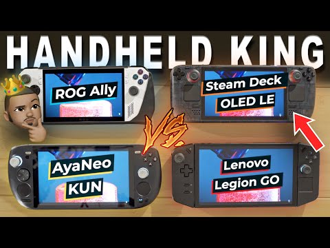 Steck Deck OLED vs ROG Ally vs AyaNeo Kun vs Legion Go Deep Dive Review