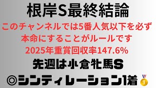 【根岸ステークス2025】予想動画 先週は小倉牝馬S◎シンティレーション1着🥇