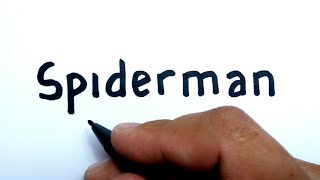 AMAZING, How to turn words SPIDERMAN into cartoon spiderman avengers marvel for kids