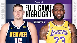 Denver Nuggets vs. Los Angeles Lakers [FULL GAME HIGHLIGHTS] | NBA on ESPN
