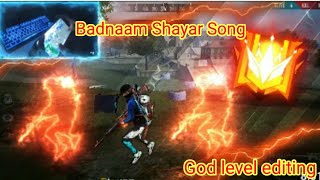 Badnam shayar new song || First song badnam shayar || sad song and free fire gameplay