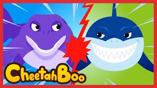 Megalodon vs Mosasaurus | Strong dinosaurs & animal songs | nursery rhymes | kids song | #Cheetahboo