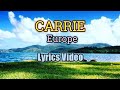 Carrie (Lyrics Video) - Europe
