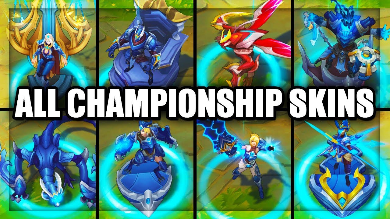 All World Championship Skins From 2012 To 2018 (League Of Legends ...