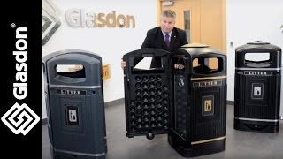 Glasdon, Inc. | Product Demonstration | Glasdon Jubilee™ 29G trash can