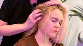 ASMR Indian head massage (Unintentional ASMR, Real person ASMR) Holistic treatment