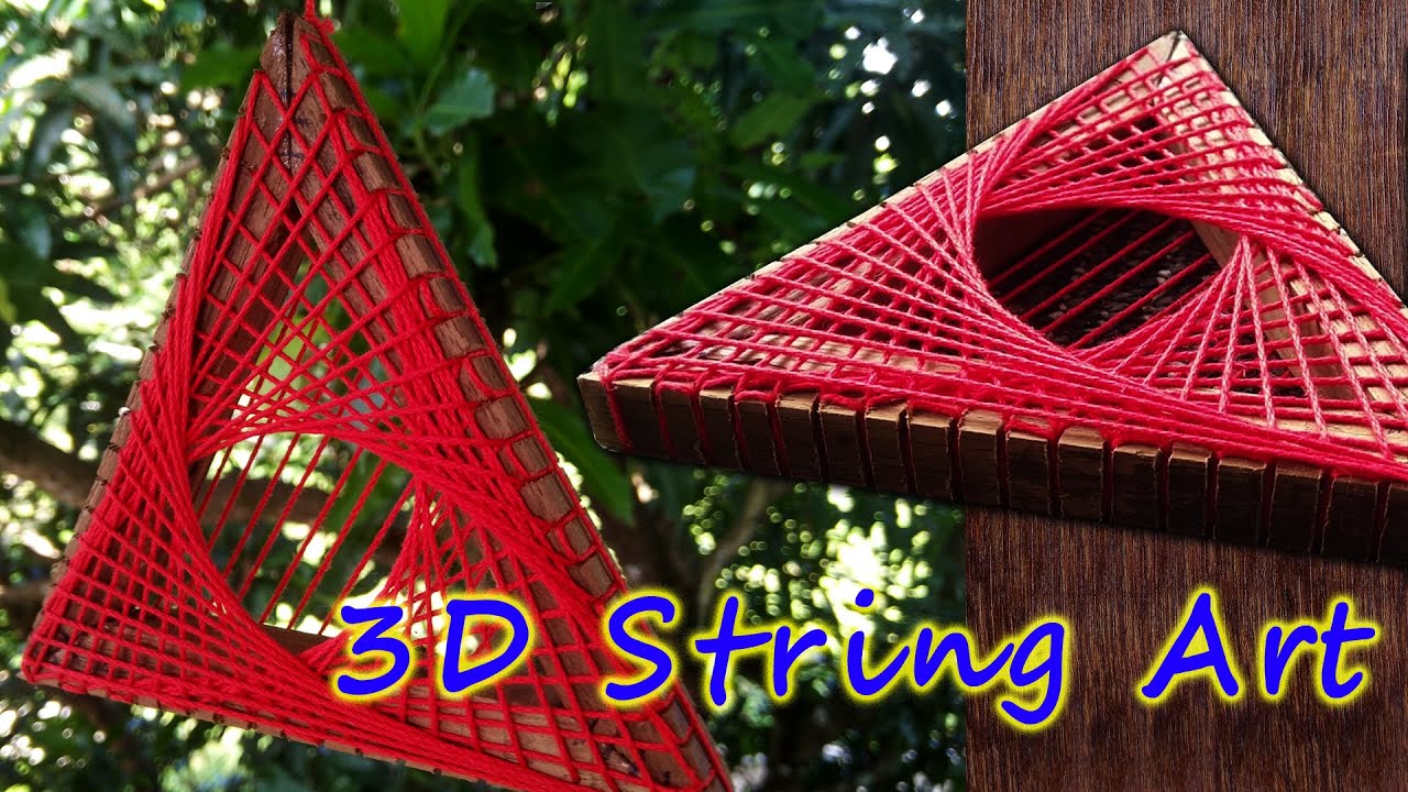 3d String Art String Art Triangle Basic String Art Design Diy