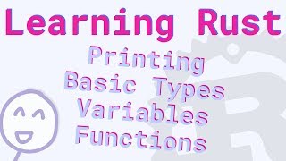 Learning Rust 1: Printing, Simple Data Types, Variables and Functions