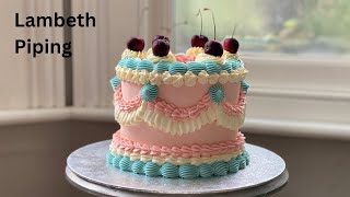 How to make a Lambeth Piped Buttercream Cake - Step by Step Cake Decorating Tutorial