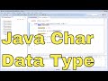 20 - The Character Data Type in Java Programming