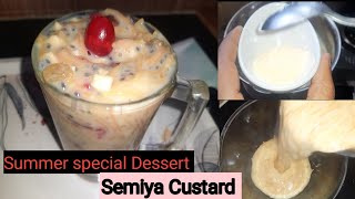 మండే ఎండ లో చల్లని సేమియా కస్టర్డ్//Best summer Dessert 🍨//Semiya Custard//