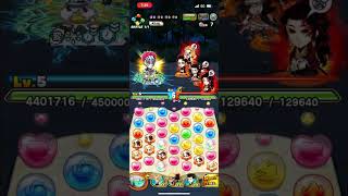 ジャンプチ初めて2年半！団結で猗窩座Lv5を倒してみた