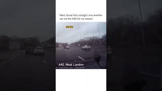 Merc driver hits straight into another car on the A40 for no reason