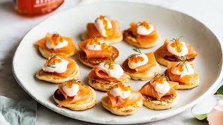 Huon Salmon - Mini Buckwheat Blini | Hill Street Recipe