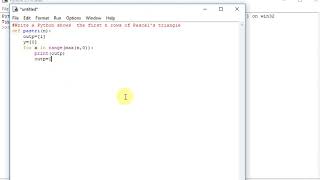 Pascal's Triangle in python