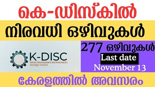 കെ - ഡിസ്കിൽ  277 അവസരം