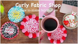 はぎれを使ったくるくるループの作り方🧵How to make fabric rope!